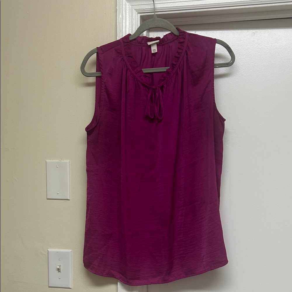 Merona Sleeveless Fuchsia Blouse